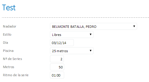 Dades principlas d'un test en My Nedalia